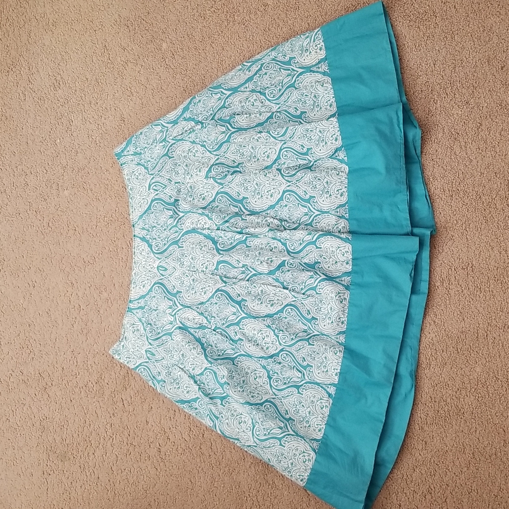 Apt 9 Woman Aqua Cotton Skirt Size 16 W